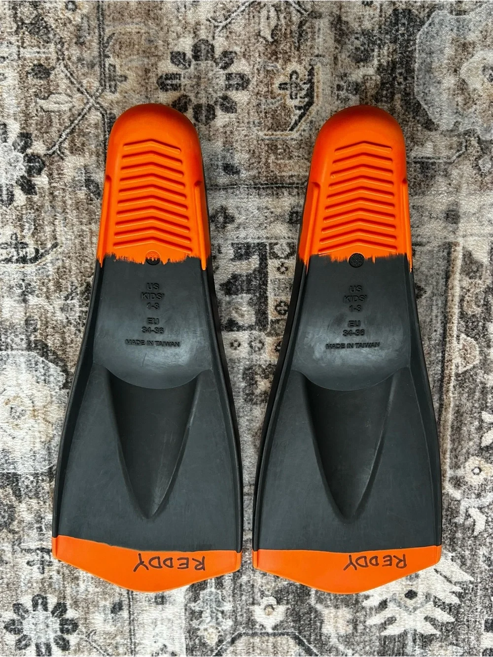 TYR Kids Black and Orange Swim Fins